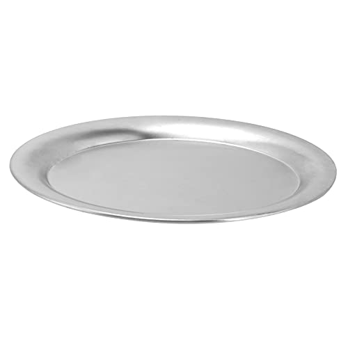 Uadme Edelstahl Teller Edelstahl Oval Speiseteller klein Multifunktion Obst Snackteller 20cm lang von Uadme