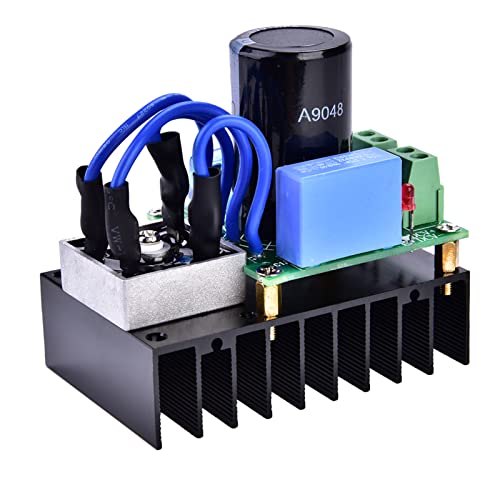Uadme Gleichrichtermodul, AC-H10A 12V Gleichrichterplatine mit Blitzschutzröhre, 0-220 VAC bis 0-311 VDC Mehrere Schutz Gleichrichter Board, mit Stromanzeigefunktion von Uadme