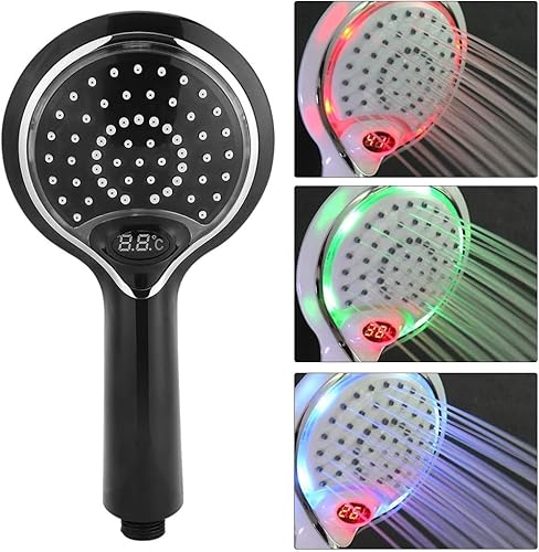 Uadme Handbrause, 3 Farbige LED Duschkopf mit Farbwechsel Digital Temperaturanzeige Shower Head für Treffen Sie die Meisten Bad Braucht von Uadme