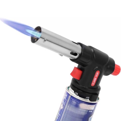 Uadme Gasbrenner, 1300 ℃ Lötbrenner Professional, Bunsenbrenner Tragbar, Brenner für Gaskartuschen, Einstellbare Feuer Pistole, Gasflaschen Brenner Aufsatz, Elektronische Zündung von Uadme