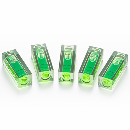 Uadme Libelle Wasserwaage, 5 Stück 15 x 15 x 40mm Mini Wasserwaage, Square Bubble Spirit Level, für Camping Kameras Stationäre Bilder Verwendet Werden von Uadme