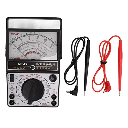 Uadme Multimeter Analog, MF47 Zeiger Multimeter, Voltmeter Amperemeter Durchgangsprüfer, für Reparatur von Haushaltsgeräten und Fabrikelektrik, Hochpräzises Zifferblatt von Uadme