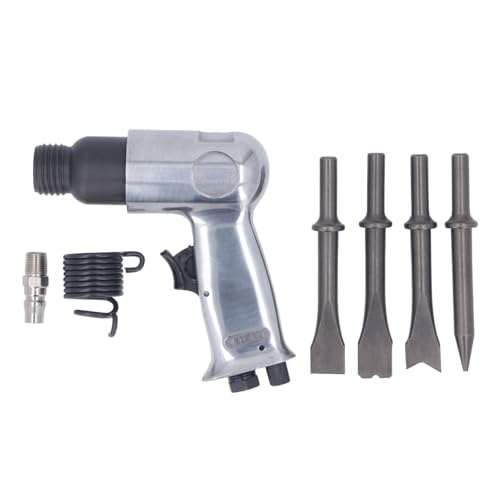 Uadme Pneumatic -Meißel, 4500bpm Pneumatic Shovel Kit, 41 mm Kolbenstrich 1/4in Pt Einlass 3/8 -Zoll -Rohransumme Industrieluftmeißel Set von Uadme