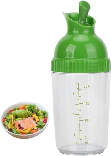 Uadme Salatdressing Shaker, 200 ml Salatdressing Shaker mit Deckel dressingshaker Salatdressing Shaker Behälter Salatsoßen Shaker für Mischen Saucen von Uadme