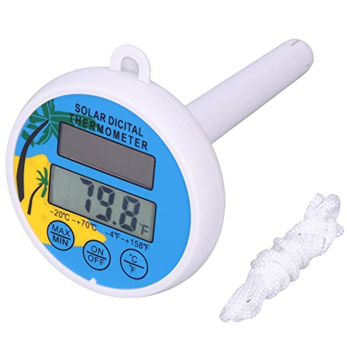 Uadme Solar-Pool-Thermometer Wassertemperatur-Thermometer Schwimmendes Pool-Thermometer Elektronisches Solar-Thermometer Pool Spa-Thermometer Schwimmendes Solar-Thermometer mit LCD-Anzeige von Uadme