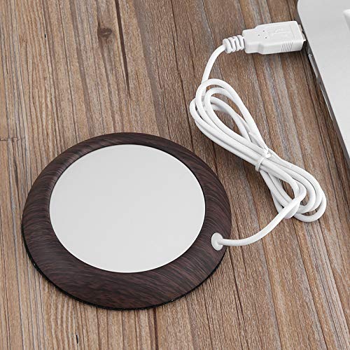 Uadme USB Tassenwärmer, Holzmaserung kaffeewärmer USB Getränkewärmer Becherwärmer Untersetzer zum Erhitzen von Teekannen Milchflaschen Tellern Kakao Tee Milch Kerzen von Uadme