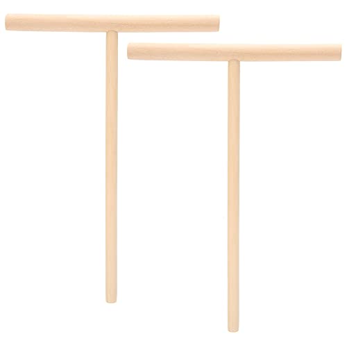 Uadme Teig-Verteiler,2 Stück Hölzerner Crêpe-Verteiler,Pfannkuchen-Teigverteiler Crepes Teig Verteiler Crepes Spatel Crepes Herstellung Set Crêpe-Roller Küchenutensilien von Uadme
