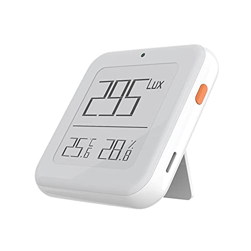 Uadme Thermometer Hygrometer, LCD Digitales Thermo-Hygrometer, 3 in 1 Licht Temperatur Feuchtigkeitsdetektor, mit App Benachrichtigung und Datenspeicherung, Fernüberwachung, Zigbee von Uadme