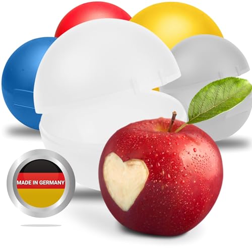 Uakeii Apfelbox für die Schule aus Kunststoff - Apfeldose BPA-frei - Perfekt für den Transport von Äpfeln (Weiß) von Uakeii