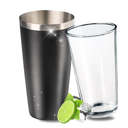 Professioneller Boston Shaker mit Rührglas 700 ml - Cocktailshaker aus Edelstahl mit Kälteschutz-Antirutschbeschichtung - Bar Zubehör für zu Hause - Geschenkidee für Männer & Frauen Professioneller Boston Shaker mit Rührglas 700 ml - Cocktailshaker aus Edelstahl mit Kälteschutz-Antirutschbeschichtung - Bar Zubehör für zu Hause - Geschenkidee für Männer & Frauen von Uakeii