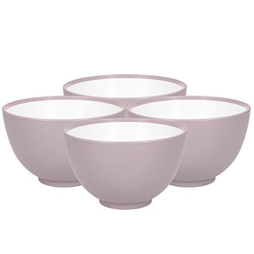 Uakeii Umweltfreundliche Müslischale Rund 4er Set aus Bio-Kunststoff Füllmenge 500ml 100% Recyclebar Eisschale Dessertschale Snackschale Nachhaltige Müslischüssel 8 x Ø 14 cm (Flieder) von Uakeii