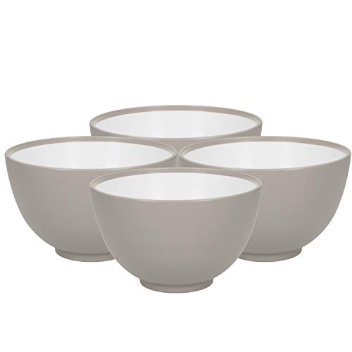 Uakeii Umweltfreundliche Müslischale Rund 4er Set aus Bio-Kunststoff Füllmenge 500ml 100% Recyclebar Eisschale Dessertschale Snackschale Nachhaltige Müslischüssel 8 x Ø 14 cm (Haselnuss) von Uakeii