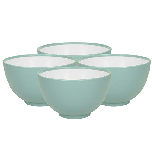 Uakeii Umweltfreundliche Müslischale Rund 4er Set aus Bio-Kunststoff Füllmenge 500ml 100% Recyclebar Eisschale Dessertschale Snackschale Nachhaltige Müslischüssel 8 x Ø 14 cm (Minze) von Uakeii