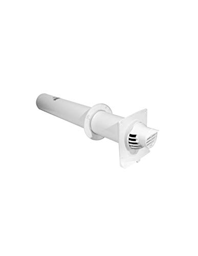 UBBINK Terminal horizontal Rolux Condensation Ø 60/100mm longueur 800mm excentrique blanc - Fumisterie von Ubbink