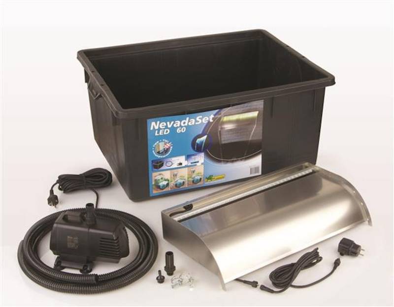 Ubbink Design Wasserfall Nevada LED Set 60 schwarz von Ubbink