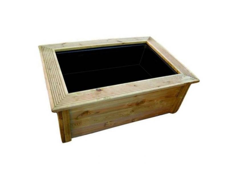 Ubbink Fertigteich Ubbink Quadro Wood I - kesseldruckimprägnierte Holzumrandung (28mm), F von Ubbink