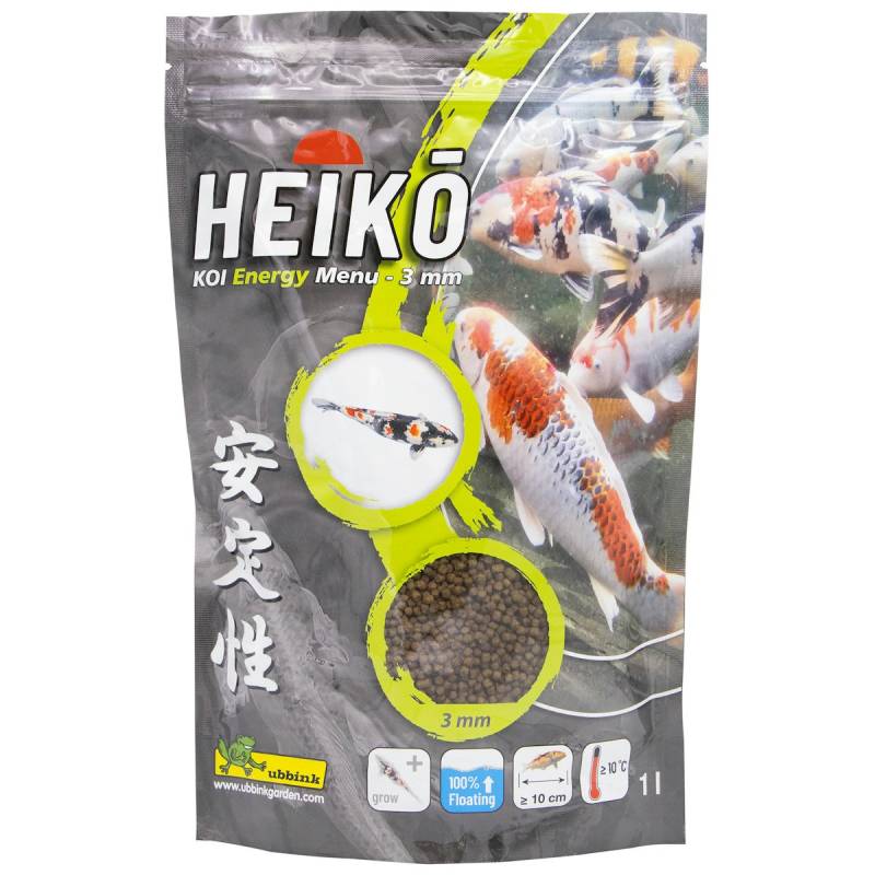 Ubbink HEIKO - Koï Energy Menu 3 mm - fördert das Wachstum japanischer Koi-Karpfen und anderer Cypriniden, Komplettfutter in 3 mm-Pellets  1l von Ubbink