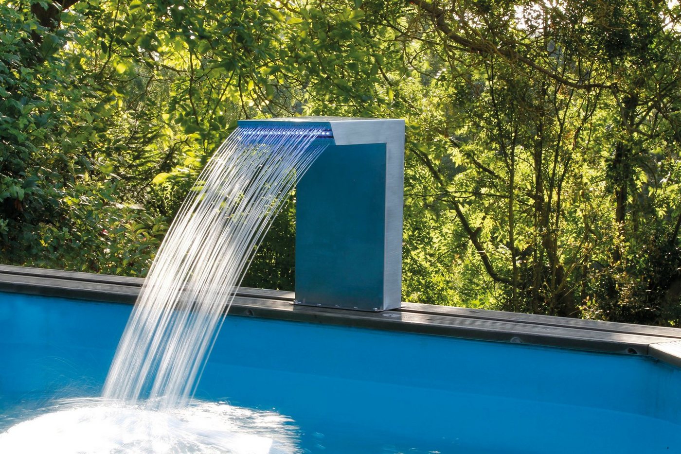 Ubbink Poolwasserfall Straight LED, 72 feine Wasserdüsen von Ubbink