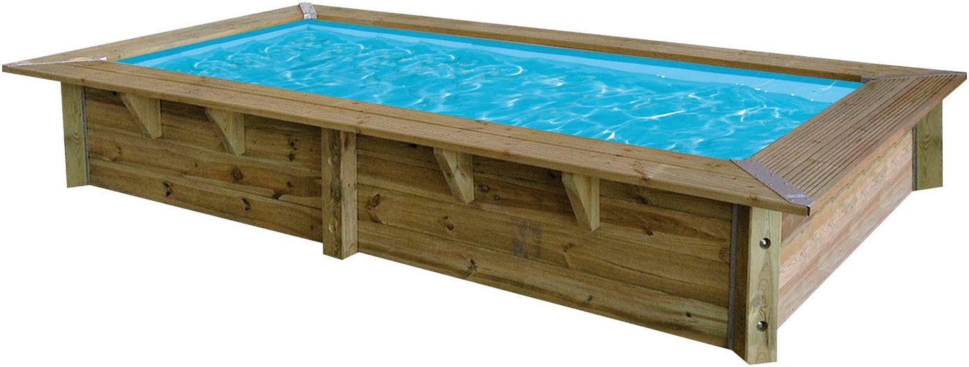 Ubbink Rechteckpool Sunwater (Set, 9-tlg), 200 x 350 x 71 cm inkl. Kartuschen-Filter von Ubbink