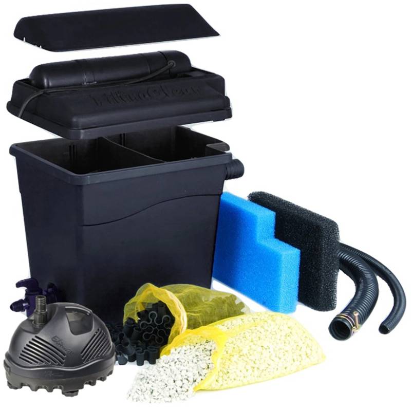 Ubbink Ufer-Mehrkammerfilter Filtra-Clear 2500 PlusSet PE/PC Blau-Schwarz 39 x 3 von Ubbink