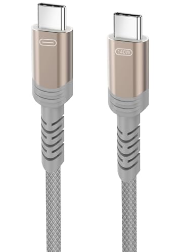 Ubluker USB C auf USB C Kabel 1.5M, 240W 100W 60W Premium USB Typ C Superschnellladekabel mit E-Marker Nylon Geflochten Daten und Audio Sync für iPhone 17 16 16e 15 Galaxy S25 MacBook Laptop von Ubluker