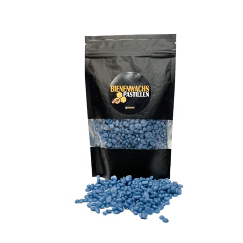 Ubswax Bienenwachs Pastillen für DIY – Natürlicher Bienenwachs Duft, Vielseitig für Kerzen, Kosmetik und Kerzensand (Blau 500gr) von Ubswax