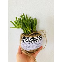 Gehäkelter Blumentopf von Uccellinodesigns