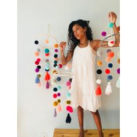 Pompom Quaste Mobil von Uccellinodesigns