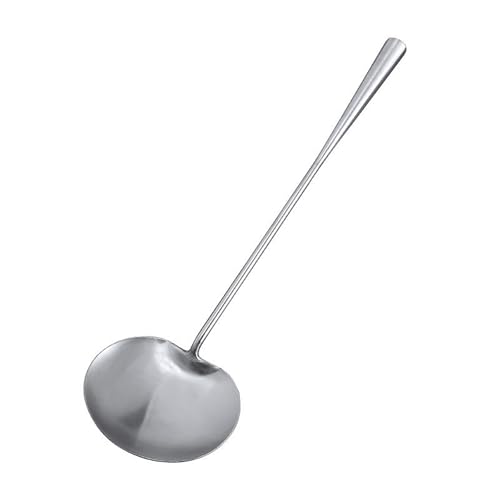 Edelstahl-Kochkelle, Wok-Werkzeuge mit langem Griff, Wok-Schöpflöffel, perfekt zum Rühren, Servieren von Suppen und mehr, robuste Servierlöffel aus Metall von Ucuse
