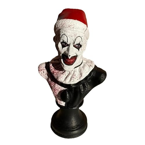 Ucuse Art The Clown Figure Horror Movie Action Figures Scary Evil Killer Clown Bust Sculpture Terrifying Merch Collectible Home Office Garden Decor Realistic Clown Figure Ghost Scary Sculpture von Ucuse