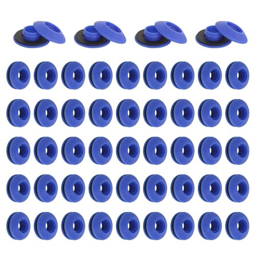 Udbrud 50 Stück Ösen Set für Planen, Kunststoff ösen Set blau für Abdeckplane 28x28x12mm, Kunststoffösen Allzweckösen Für Stoffe Ringösen ösen für Abdeckplane Textil Planen Vorhänge Zelte Poolplane von Udbrud