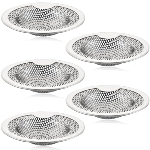Udbrud Abflusssieb Edelstahl, 5 Stück Waschbecken Sieb Abflusssieb Küchenspüle Haarsieb Dusche Spülbecken Sieb Sink Strainer Sieb für Spülbecken für Dusche, Badewanne, Küche von Udbrud