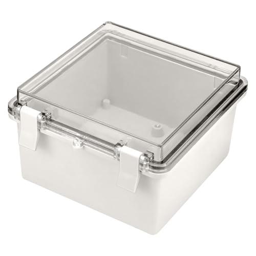 Udbrud Abzweigdose Wasserdicht IP65, 150 x 150 x 90 mm Gehäuse Elektronik mit Transparent Deckel, Elektrische Anschlussdose Verteilerdose außen, Projektbox Verteilerkasten Aufputz für Elektronische von Udbrud