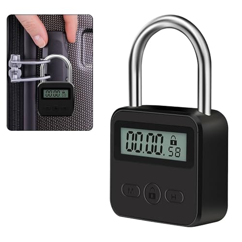 Udbrud Digitale Zeitschloss, Smart Time Lock mit LCD-Display USB Aufladbare Küchensafe Zeitschloss 99 Stunden Max Timing Lock Intelligentes Zeitschloss für Verhindere Schlechte Gewohnheiten von Udbrud