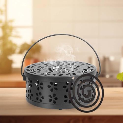 Udbrud Mückenspirale Halter, Tragbarer Metall Mückenspirale Behälter, Räucherstäbchen Halter mit Handle Anti Mückenspirale Box Moskito Coil Halter Moskito Spulenhalter für Home Camping Büro von Udbrud