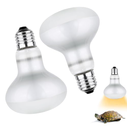 Udbrud Reptilien Wärmelampe Terrarium, 2 Stück Reptilien Basking Wärmelampe 100W Lampe Birne E27 Heizlampe für Schildkröten Hühner Hunde Schlangen Amphibien von Udbrud