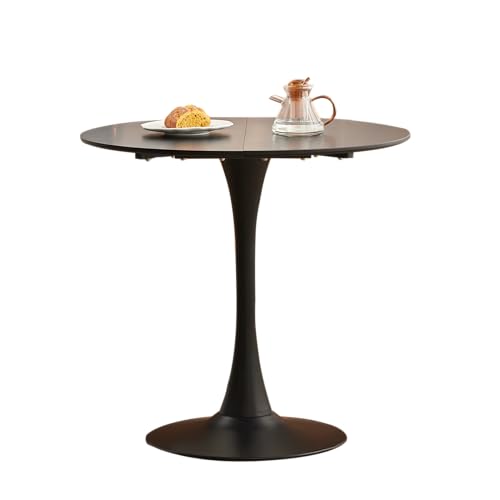 Uderkiny 80cm schwarz moderner runder Esstisch,Tisch rund 80 cm,Esstisch rund,geeignet für 2–4 Personen,geeignet für Küche,Wohnzimmer, Esszimmer,Schwarz von Uderkiny