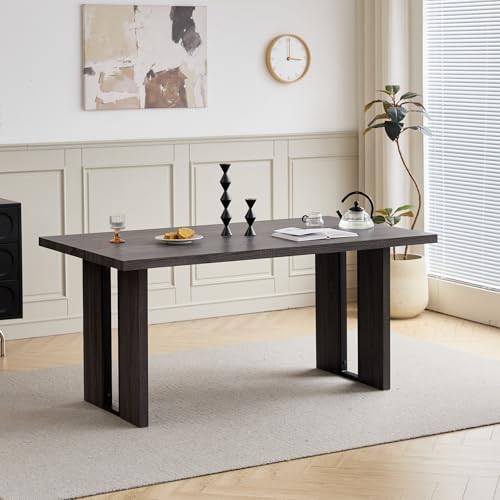 Uderkiny Esstisch 160 x 90 x 75 cm, Rechteckiger Tisch Für 8–10 Personen, Geeignet Für Esszimmer, Küche, Wohnzimmer, Konferenzraum, MDF + Metall-Tischbeine, 4 cm Dicke Tischplatte(Dunkle Holzoptik) Uderkiny Esstisch 160 x 90 x 75 cm, Rechteckiger Tisch Für 8–10 Personen, Geeignet Für Esszimmer, Küche, Wohnzimmer, Konferenzraum, MDF + Metall-Tischbeine, 4 cm Dicke Tischplatte(Dunkle Holzoptik) von Uderkiny