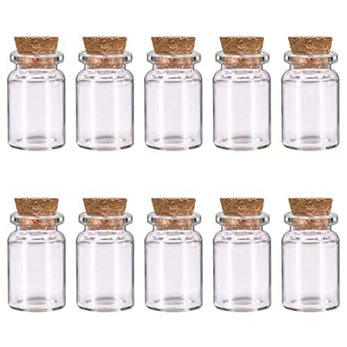 10 Stück kleine Glasflaschen mit Korkdeckel, Mini-Glasflaschen mit Stopfen, leere Zaubergläser, kleine Nachrichtenflaschen, winzige Wunschflaschen, Miniatur-Trankflaschen für Bastelarbeiten, 10 Stück kleine Glasflaschen mit Korkdeckel, Mini-Glasflaschen mit Stopfen, leere Zaubergläser, kleine Nachrichtenflaschen, winzige Wunschflaschen, Miniatur-Trankflaschen für Bastelarbeiten, von Udewo