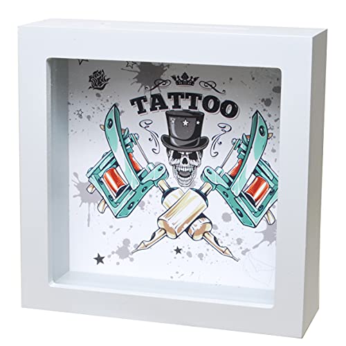 Udo Bremen - Wunderschöne Spardose Tattoo Cash aus Holz, Größe ca. 15 cm x 5 cm, Weiß, für Tattoo-Enthusiasten, Erwachsene, männlich Udo Bremen - Wunderschöne Spardose Tattoo Cash aus Holz, Größe ca. 15 cm x 5 cm, Weiß, für Tattoo-Enthusiasten, Erwachsene, männlich von Udo Bremen