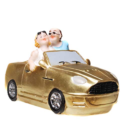 UDO Schmidt Spardose Pärchen im Auto | 16cm Gold Polyresin | Geldgeschenk Führerschein Reise | Handbemalt Sparbüchse mit Pfropfen UDO Schmidt Spardose Pärchen im Auto | 16cm Gold Polyresin | Geldgeschenk Führerschein Reise | Handbemalt Sparbüchse mit Pfropfen von Udo Schmidt GmbH & Co. KG