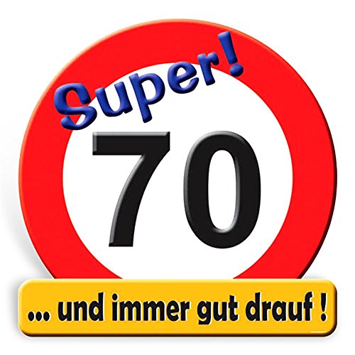 1 Riesen-Schild "Super 70" Geburtstag Verkehrsschild Pappe 50 cm von Udo Schmidt GmbH & Co