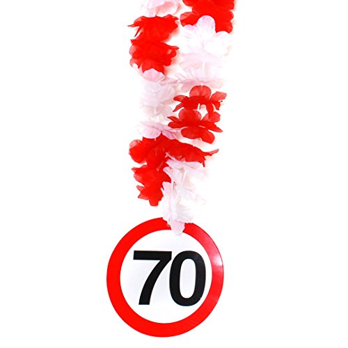 Partykette Warnschild Design "70" Party Deko Geburtstags Dekoration von Udo Schmidt GmbH & Co