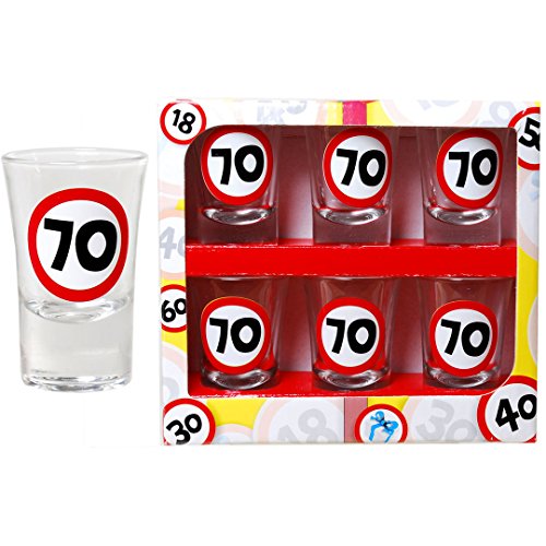 Udo Schmidt GmbH & Co 70. Geburtstag Schnapsgläser 6 Stück Geschenkidee Weiss-rot 4cl Udo Schmidt GmbH & Co 70. Geburtstag Schnapsgläser 6 Stück Geschenkidee Weiss-rot 4cl von Udo Schmidt GmbH & Co