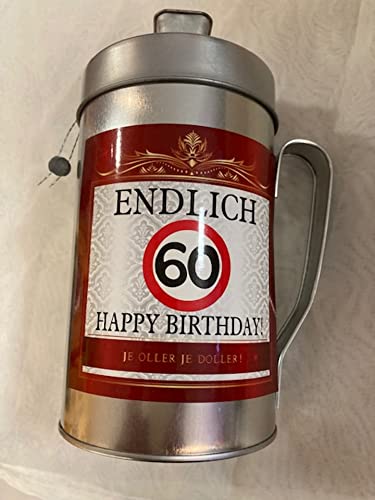 Udo Schmidt Spardose Spendenkasse Spende für den 60. Geburtstag - Geldgeschenke in Silber für Erwachsene (Adults) zum 60. Geburtstag von Udo Schmidt GmbH