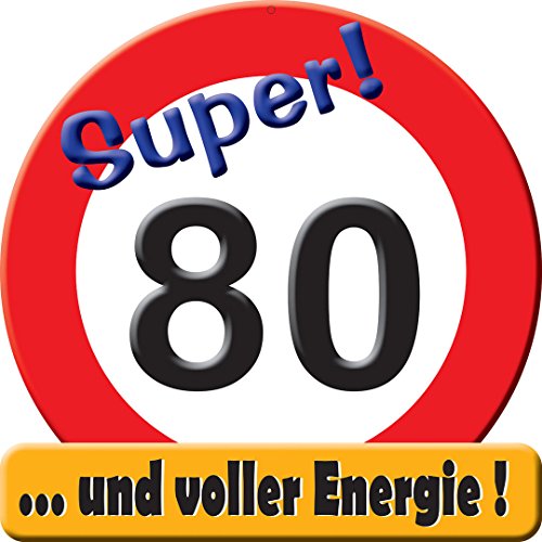 1 Riesenschild SUPER ! 80 mit Text, im Polybeutel Pappe, 50 cm von Udo Schmidt