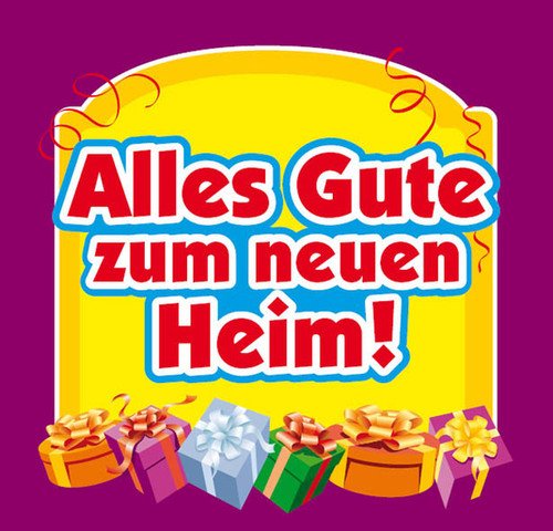 Aufkleber ZUM NEUEN HEIM ! Etikett für Sektflasche Flasche selbstklebend Umzug von Udo Schmidt