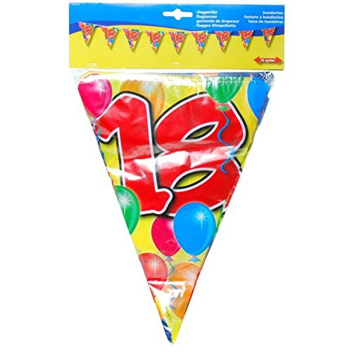 Bunte Geburtstags Wimpel Girlande 18 Jahre Party Deko Geburtstag von Udo Schmidt