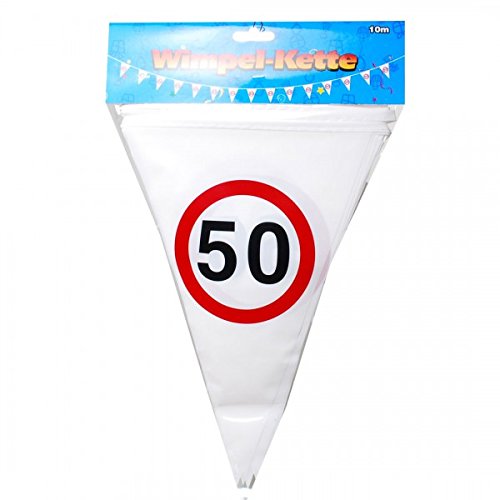 Geburtstag Wimpel Girlande 50 Jahre Verkehrsschild Party Deko Happy Birthday Geburtstag Wimpel Girlande 50 Jahre Verkehrsschild Party Deko Happy Birthday von Udo Schmidt