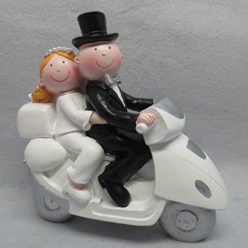 Topshop24you wunderschöne Sparbüchse,Sparschwein Spardose Hochzeitspaar auf Roller von Topshop24you